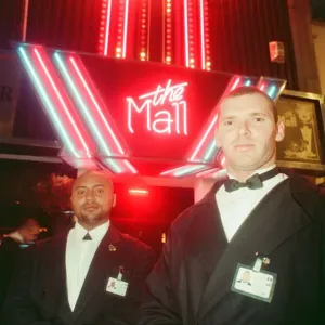 Paul Massey (right) and Ali Johnson, door staff at The Mall nightclub, High street Paul Massey (right) and Ali Johnson, door staff at The Mall nightclub, High street