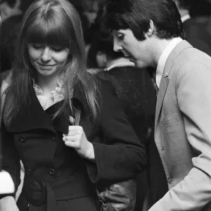 Paul McCartney amd his girlfriend Jane Asher at a launch party to celebrate the the Apple
