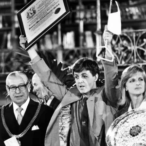 Paul McCartney Honorary Freedom of the City of Liverpool Print 1984