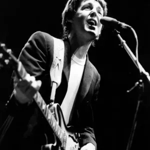 Paul McCartney with his band Wings performing at the Royal Court Theatre, Liverpool