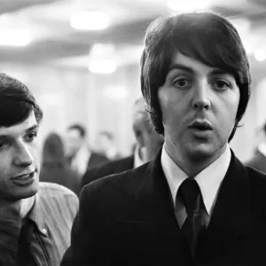 Paul McCartney at Leicester University Art Festival Press Conference Print 1968