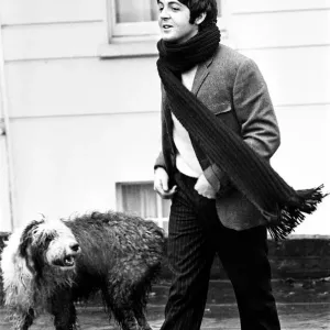 Paul McCartney at St Johns Wood Home Print 1967