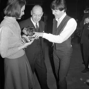 Paul McCartney on film set during the shooting of the Beatles film A Hard Day Paul McCartney on film set during the shooting of the Beatles film A Hard Day