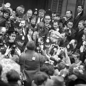Paul McCartney Wedding March 1969 to Linda Eastman leaving the register office after