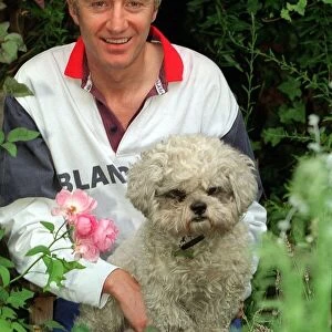 Paul O Grady August 1998 Comedian also known as Lily Savage - with pet dog