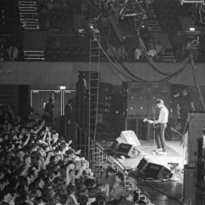 Paul Weller, and his band, The Jam, pictured during their final ever gig in 1982