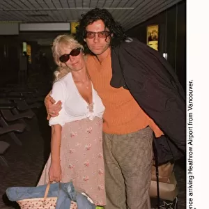 Paula Yates TV Presenter and Michael Hutchence singer arrive at Heathrow from Vancouver