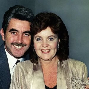 Pauline Collins actress with husband - February 1989