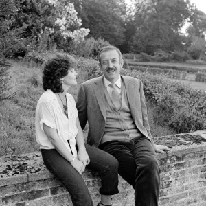 Pauline Collins and Roy Marsden on the set of The Black Tower'in Norfolk Pauline Collins and Roy Marsden on the set of The Black Tower'in Norfolk