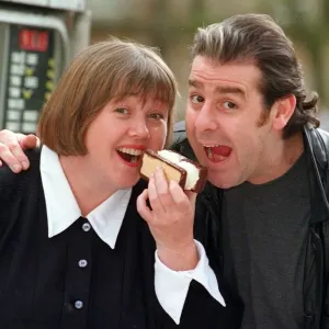 Pauline Quirke and Andy Gray at a BBC Photocall Print Pauline Quirke and Andy Gray at a BBC Photocall Print