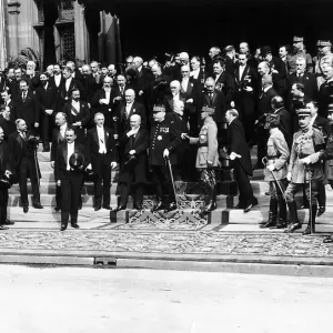 Peace Celebrations in Paris - Marshalls Fock Joffre and Pioncare at Hotel De Ville Peace Celebrations in Paris - Marshalls Fock Joffre and Pioncare at Hotel De Ville
