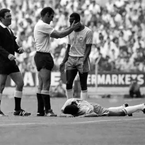 1970 World Cup Semi-Final Print: Pele and Jairzinho Incident 1970 World Cup Semi-Final Print: Pele and Jairzinho Incident