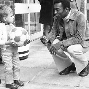 Pele meets Pele. A two and a half year old from Shepherds Bush named Pele Jairzinho