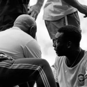1970 World Cup Semi-Final Print of Pele with Medic 1970 World Cup Semi-Final Print of Pele with Medic