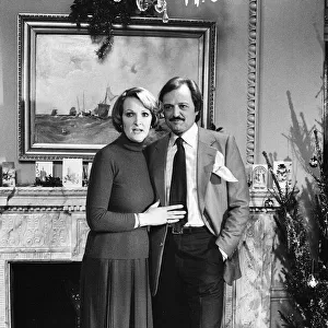 Penelope Keith and Peter Bowles filming the Christmas episode of "
