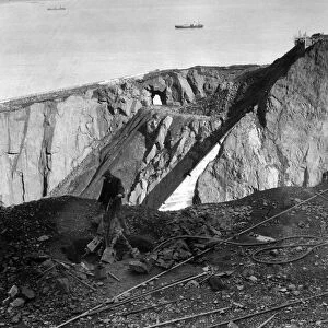 Penlee stone quarry, Newlyn, Cornwall. 25th February 1923