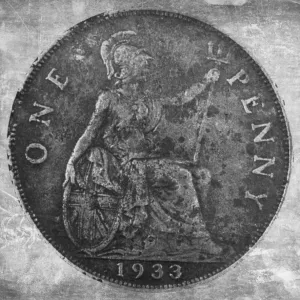 Una moneda de un penique. Calidad mejor disponible Foto tomada el 18.