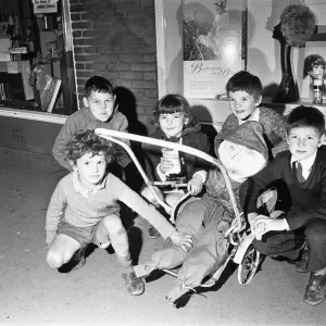 Penny for the guy. Children on the streets of Reading collecting money with Penny for the guy. Children on the streets of Reading collecting money with