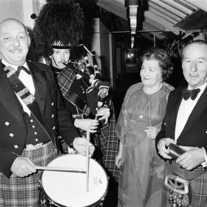People celebrating New Years Eve at the Birmingham and Midland Scottish Society Hogmanay