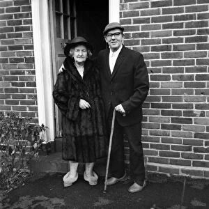 People old couple. Elderly man and woman at their home. November 1969 Z11170