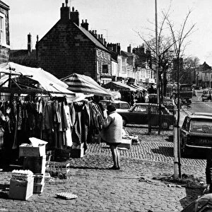 People shopping in Guisborough. 20th April 1972