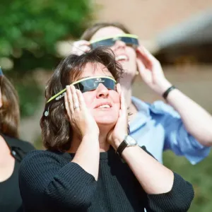 People watching a total solar eclipse. 11th August 1999 People watching a total solar eclipse. 11th August 1999