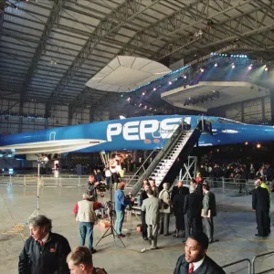 Pepsi launch its new blue can. Air France paint one of its Concorde Pepsi launch its new blue can. Air France paint one of its Concorde