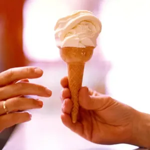 The perfect ice cream cone in August 1997