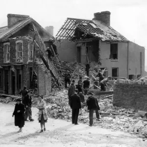 One person was killed when a bomb dropped by a lone raider over a Welsh town on Tuesday One person was killed when a bomb dropped by a lone raider over a Welsh town on Tuesday