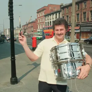 Pete Best, posing for the camera in Liverpool. Pete Best was the original