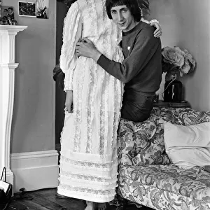 Pete Townshend of British rock group The Who with his fiancee Karen Astley