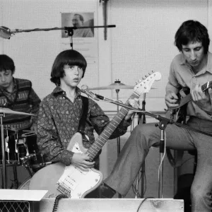 Pete Townshend with Brother Simon in Studio 1970 Print Pete Townshend with Brother Simon in Studio 1970 Print