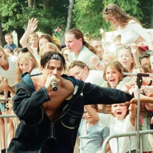 Peter Andre, greets his fans, as he performs at Fun Day, Stewart Park, Marton Peter Andre, greets his fans, as he performs at Fun Day, Stewart Park, Marton