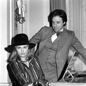 Peter Bogdanovitch and his fiance Cybill Shepherd (actress) at Claridges Hotel