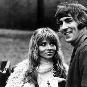 Peter Cook comedian actor and wife Judy Huxtable 1971