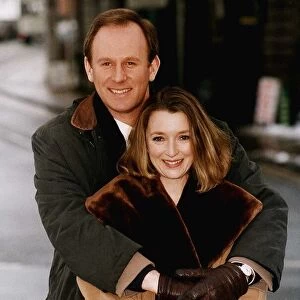 Peter Davison Actor in the BBC Comedy series Ain t Misbeahvin cuddles actress Lesley