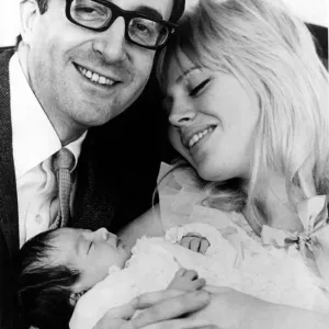 Peter Sellers with Britt Ekland and Baby Victoria, 1965 Print