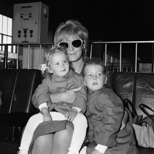 Petula Clark and her children Catherine (2 years) and Barbara (3 years Petula Clark and her children Catherine (2 years) and Barbara (3 years