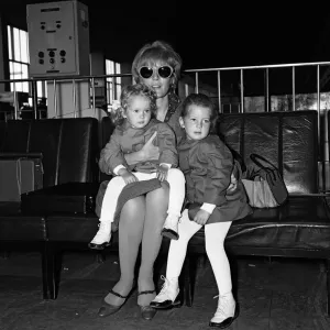 Petula Clark and her children Catherine (2 years) and Barbara (3 years Petula Clark and her children Catherine (2 years) and Barbara (3 years