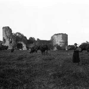 1923 Print of Pevensey Castle, East Sussex 1923 Print of Pevensey Castle, East Sussex