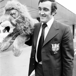 Phil Bennett British Lion captain seen here at Heathrow Airport as the team prepare to Phil Bennett British Lion captain seen here at Heathrow Airport as the team prepare to