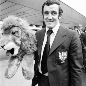 Phil Bennett British Lion captain seen here at Heathrow Airport as the team prepare to Phil Bennett British Lion captain seen here at Heathrow Airport as the team prepare to