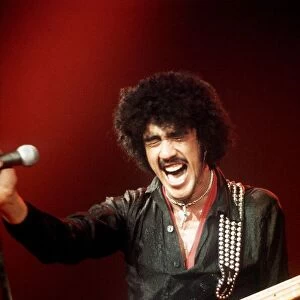 Phil Lynott lead singer of the Pop Group Thin Lizzy