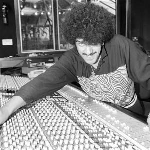 Phil Lynott of Thin Lizzy during a recording session for the groups new album Phil Lynott of Thin Lizzy during a recording session for the groups new album