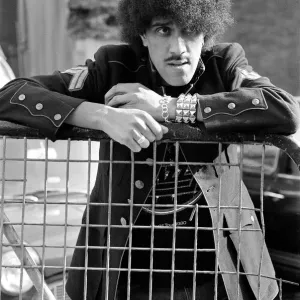 Phil Lynott, singer and bass player with the rock group Thin Lizzy Phil Lynott, singer and bass player with the rock group Thin Lizzy