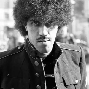 Phil Lynott, singer and bass player with the rock group Thin Lizzy Phil Lynott, singer and bass player with the rock group Thin Lizzy