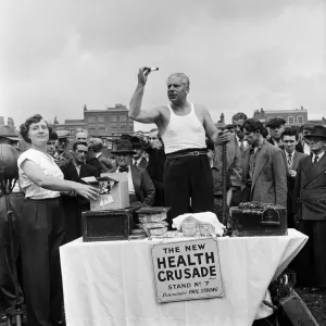 Phil Strongs medicine cures all, so he says as he sells it from his stall Phil Strongs medicine cures all, so he says as he sells it from his stall
