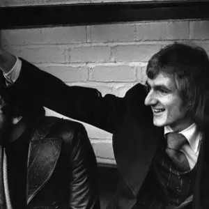 Phil Thompson gives a wave to his friends in the Kop before the League Division one match Phil Thompson gives a wave to his friends in the Kop before the League Division one match