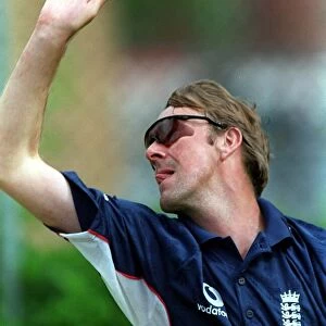 Phil Tufnell of England prepares for the 1st Test against New Zealand during nets at