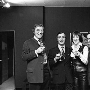 Philip Jones, Head of Thames TV Light Entertainment celebrates, 4th March 1975